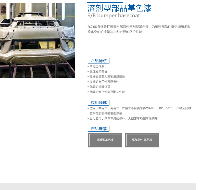 溶劑型部品基色漆