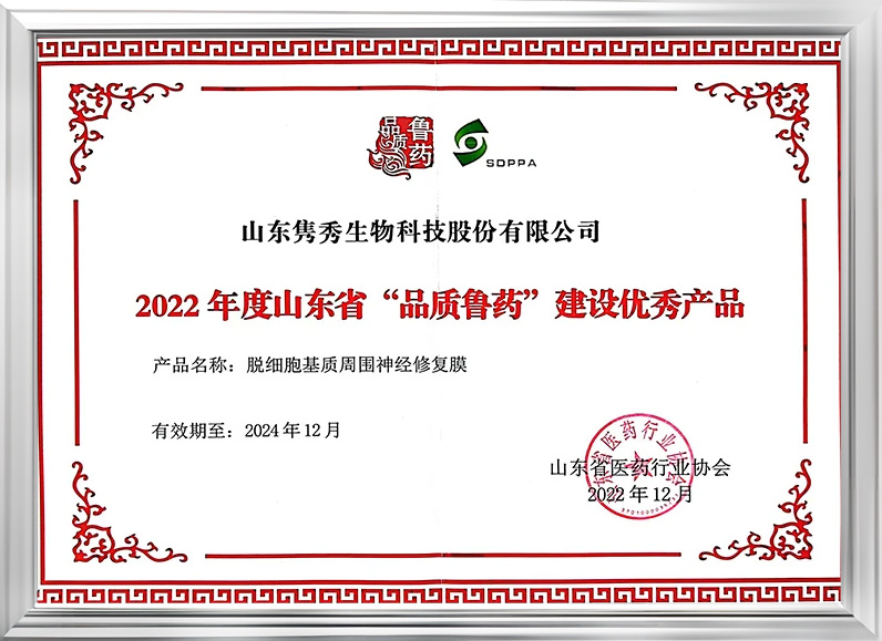 2022年度山東省“品質魯藥”建設優秀產品 2022年度山東省“品質魯藥”建設優秀產品