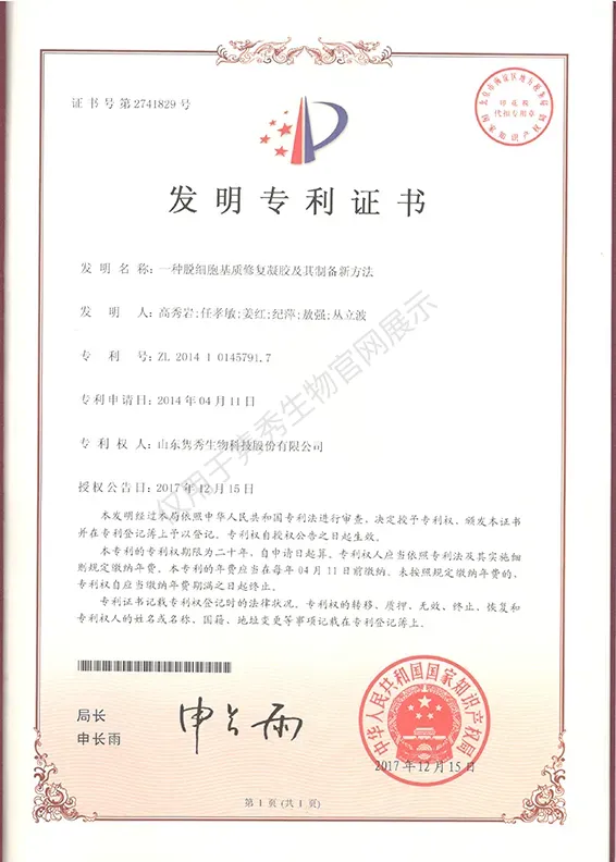 一種脫細胞基質(zhì)修復(fù)凝膠及其制備方法