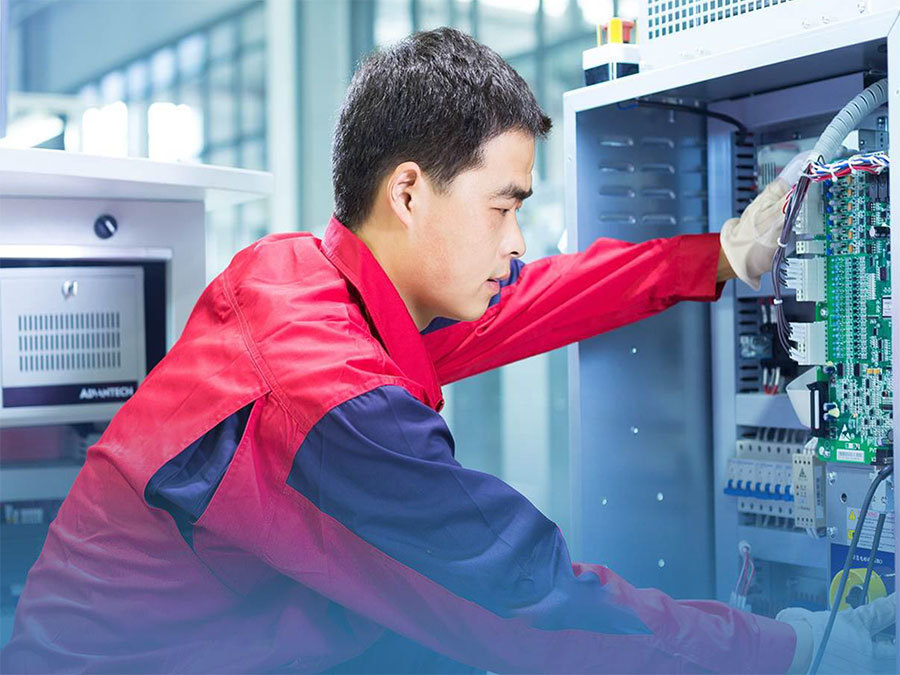 Control cabinet assembly line