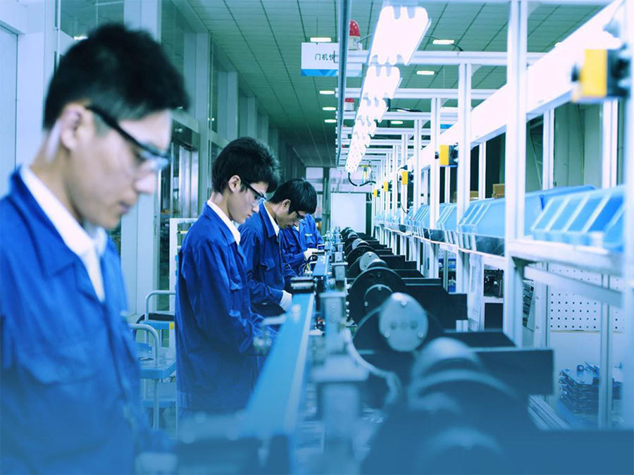 Door machine assembly line