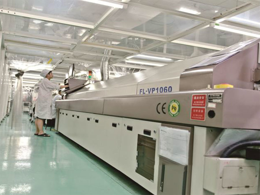 Control cabinet motherboard production line