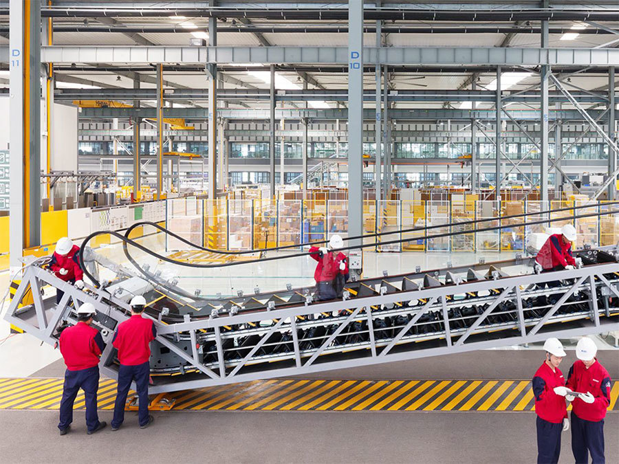 Escalator assembly line