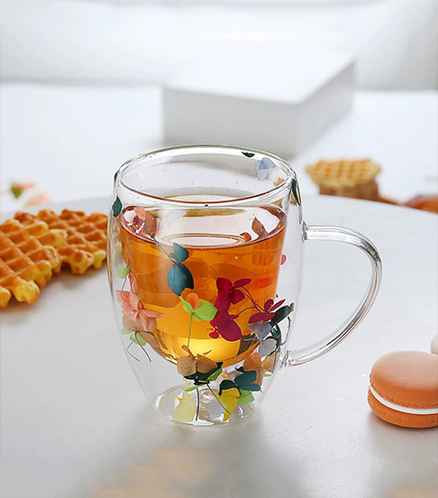Double Cup With Flowers