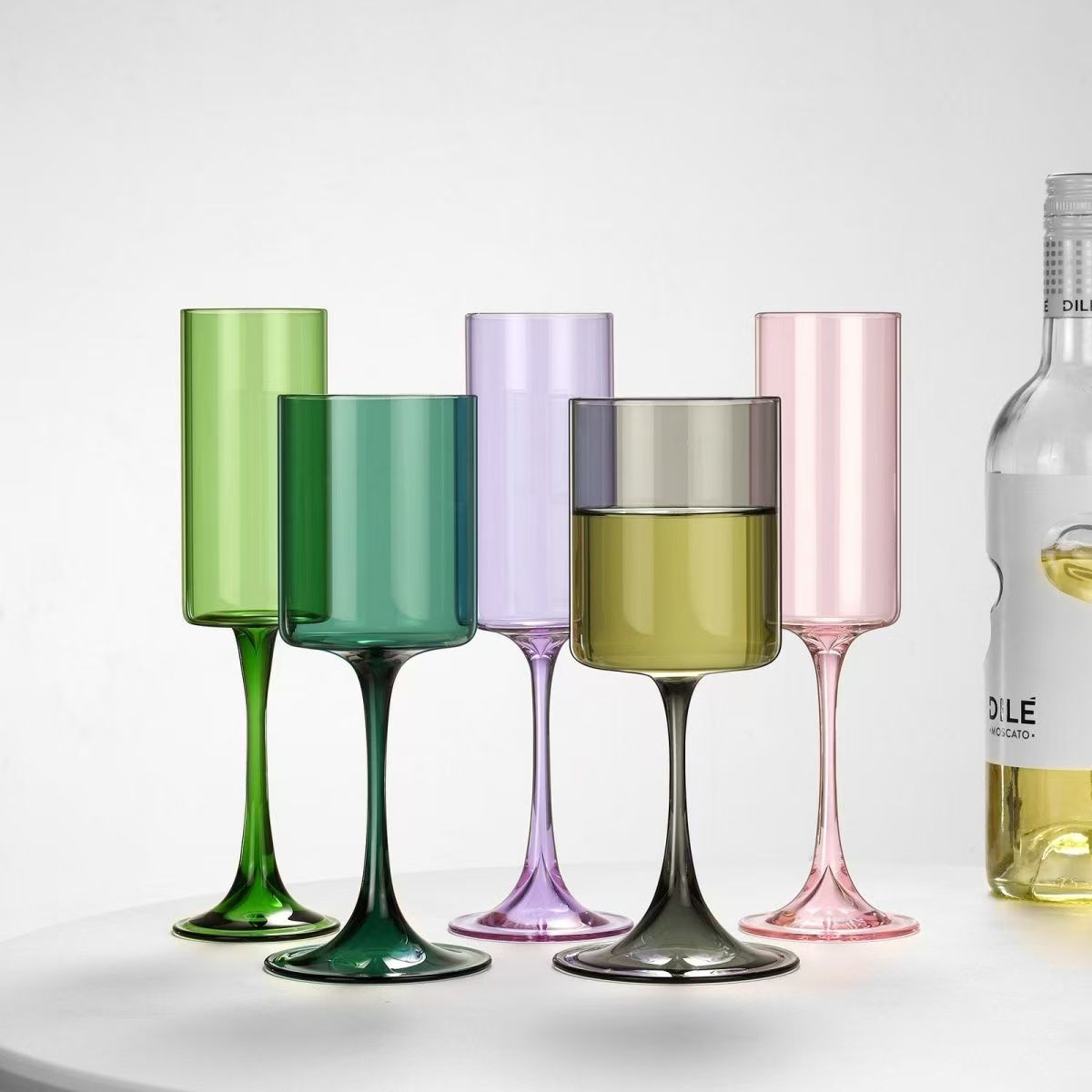 Color Wine Glass