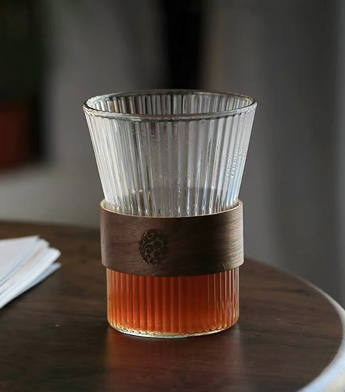 Wooden Ring Vertical Pattern Cup