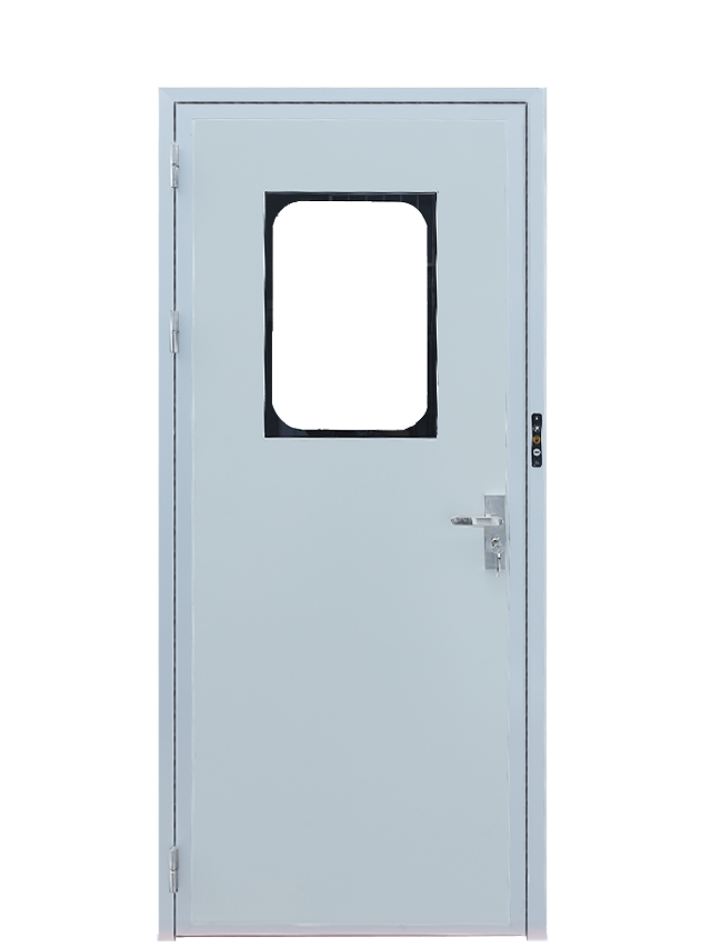 Aluminum alloy clad frame steel door