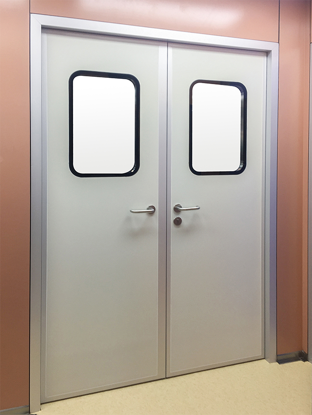 Aluminum alloy flat frame color steel plate door