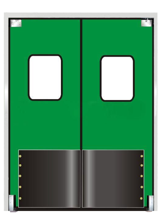 Two-way anti-collision door