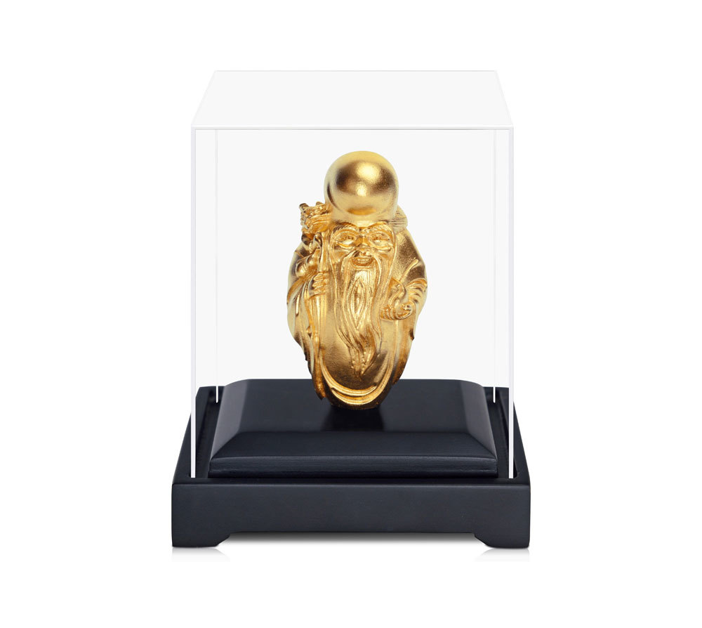 Three-dimensional gold foil small Buddha statue-birthday girl-station