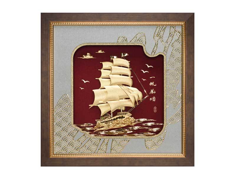 Smooth sailing-three-dimensional gold foil painting