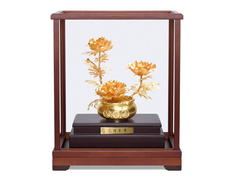 Rich flowers-cornucopia-three-dimensional gold foil