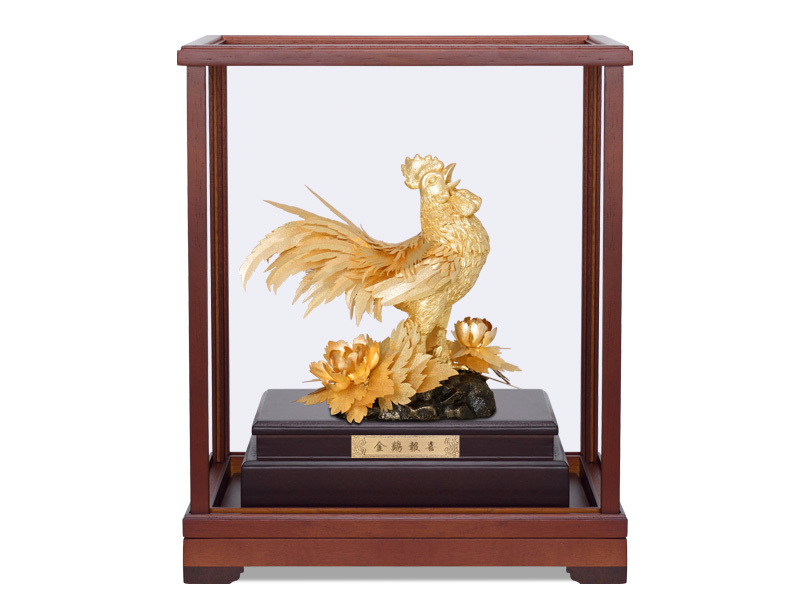 Golden Rooster Annunciation-Three-dimensional gold foil ornaments