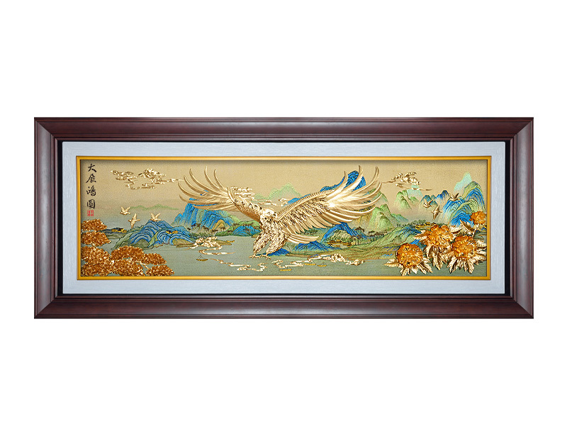 大展鸿图  - 华彩金绣 立体金箔画