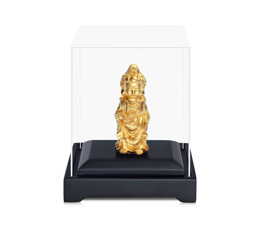 Three-dimensional gold foil Buddha-Guanyin-Standing