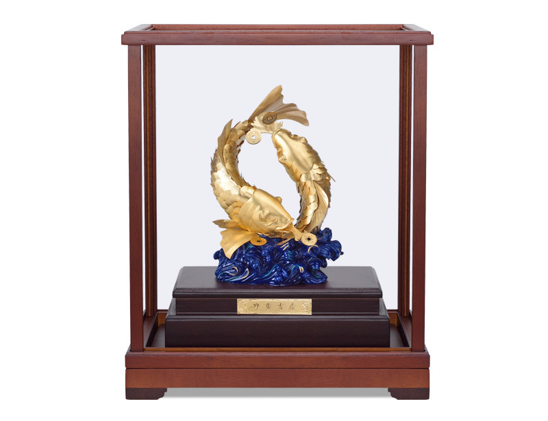 Wedding gift Pisces auspicious three-dimensional gold foil