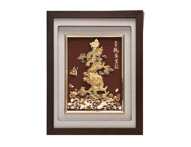 Golden Dragon Jubao -2024 Three-dimensional Gold Foil Painting of the Year of the Dragon