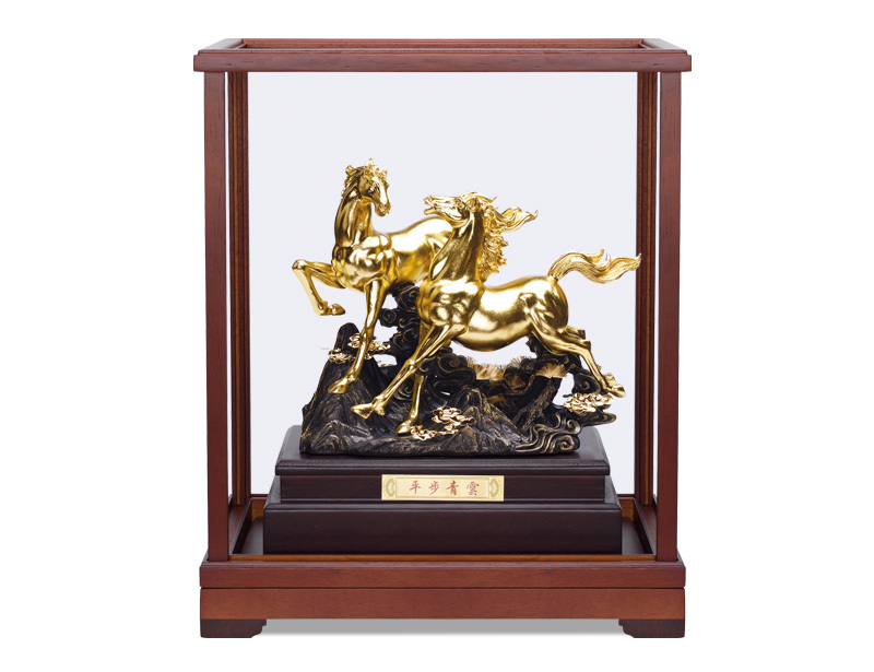 Business Gifts-Step up to the Cloud-Horse-Three-dimensional Gold Foil Ornaments