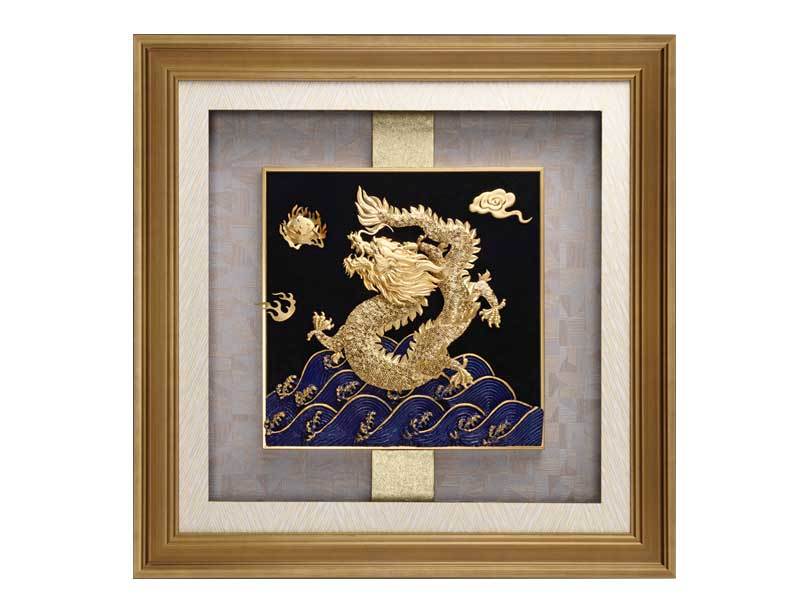 Prosperity and Prosperity -2024 Three-dimensional Gold Foil Painting of the Year of the Dragon