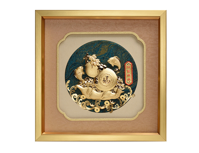 财富满满 -立体金箔画