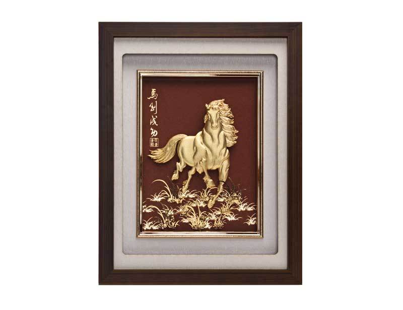 Horse to success-three-dimensional gold foil painting