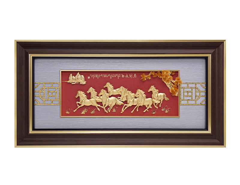 马到成功-立体金箔工艺精品