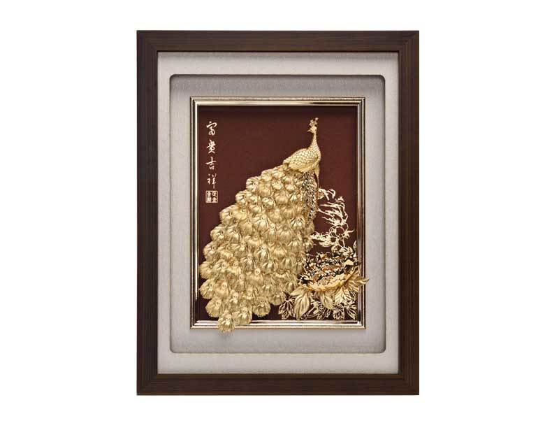 Rich and auspicious-three-dimensional gold foil painting