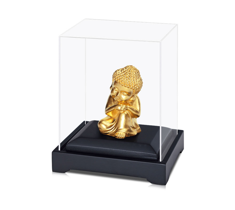 Three-dimensional small gold foil Buddha statue-Amitabha Buddha-sitting posture