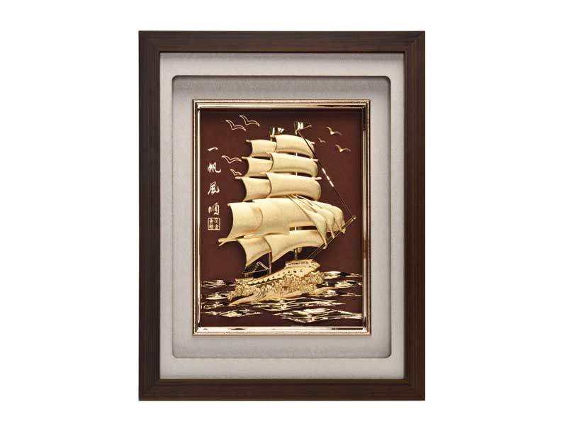 Smooth sailing-three-dimensional gold foil painting