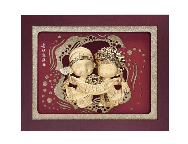 Wedding gift wedding three-dimensional gold foil painting