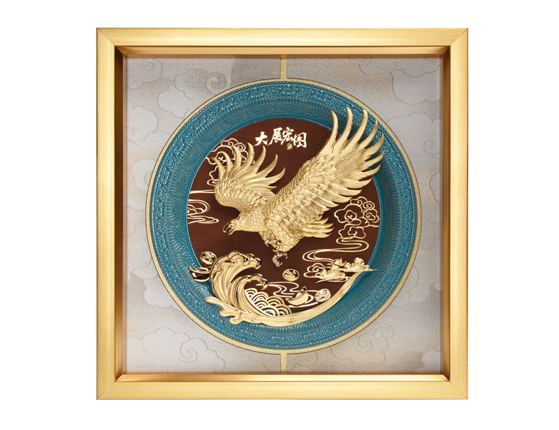 大展鸿图  立体金箔画