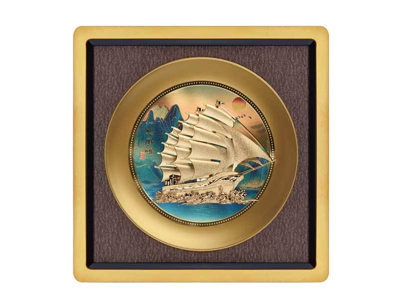 Smooth sailing-three-dimensional gold foil painting