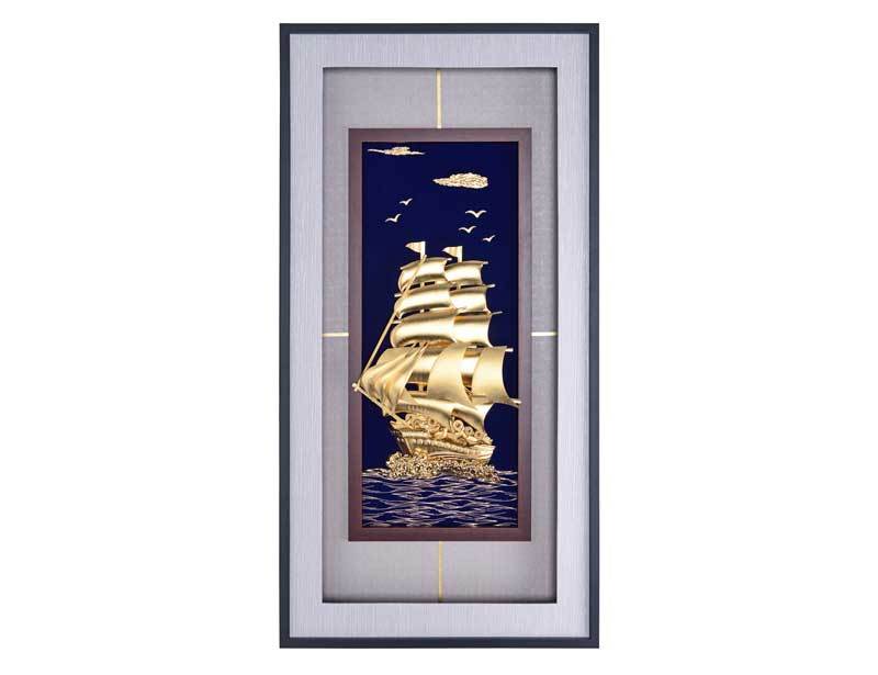 一帆风顺-立体金箔画 商务礼品