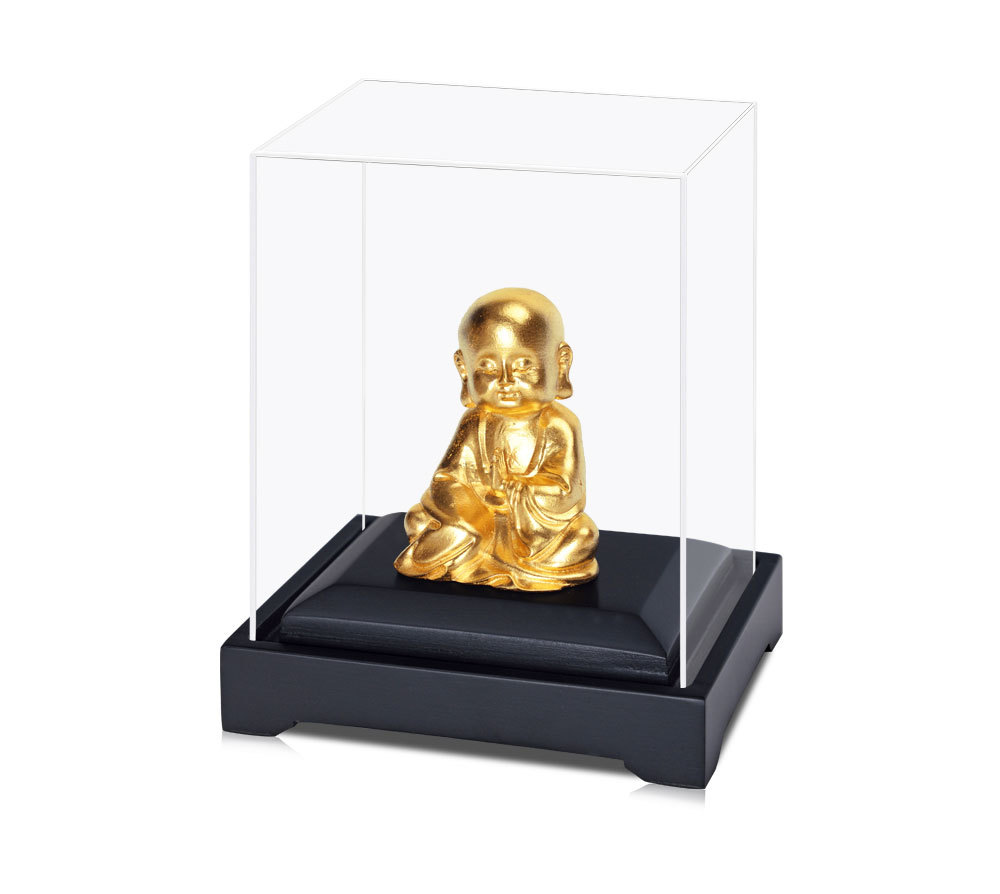 Three-dimensional small Buddha statue with gold foil-Ksitibet-Sitting posture