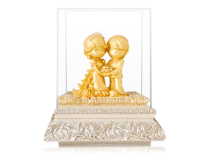 One hundred years of good wedding gifts three-dimensional gold foil