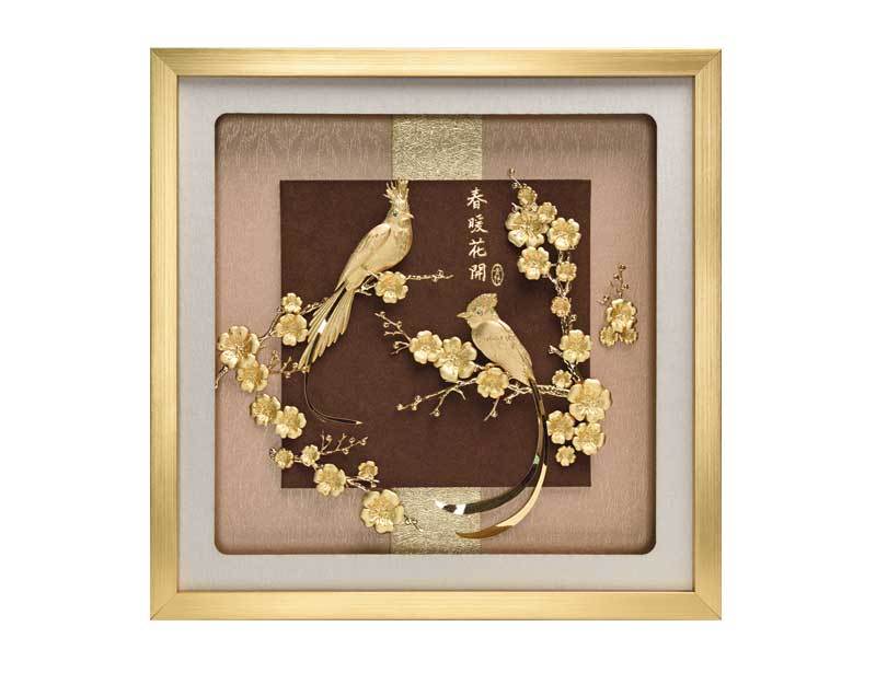 Spring Blossoms-Three-dimensional Gold Foil Painting