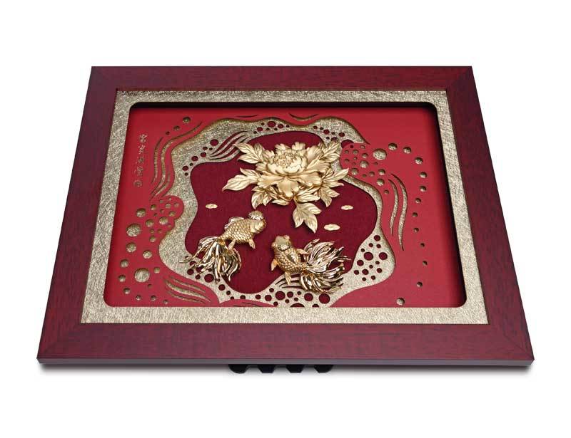 Three-dimensional gold foil painting-full of wealth