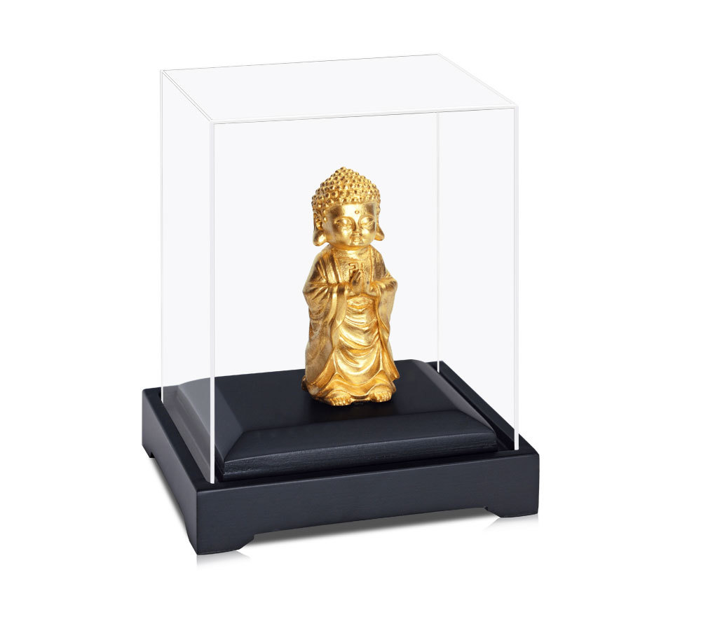 Three-dimensional small gold foil Buddha statue-Amitabha Buddha-standing posture