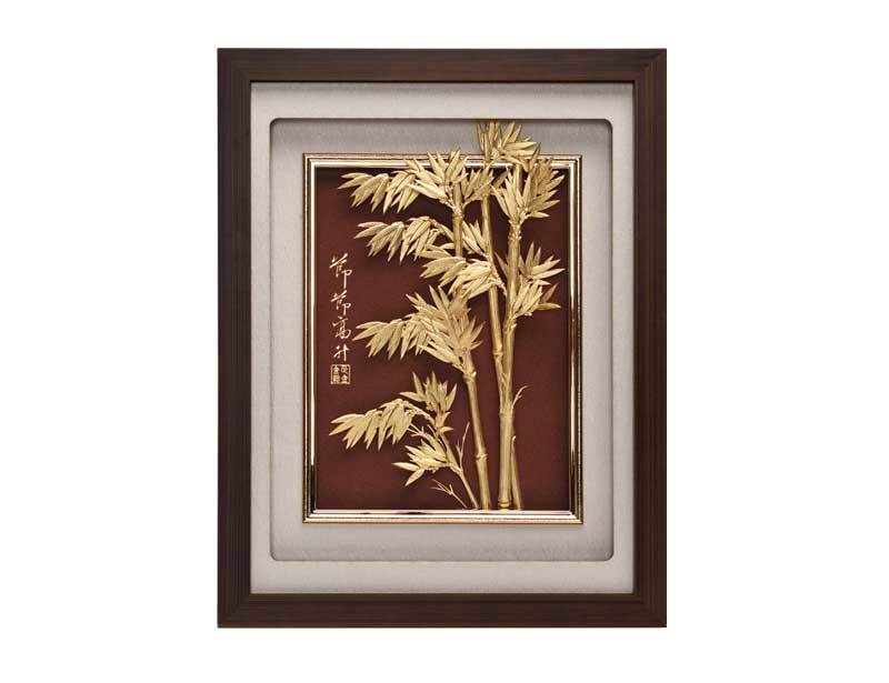 The rising-three-dimensional gold foil painting