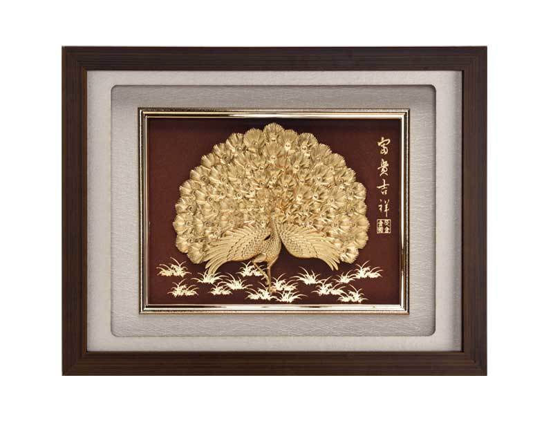 Rich and auspicious-three-dimensional gold foil painting