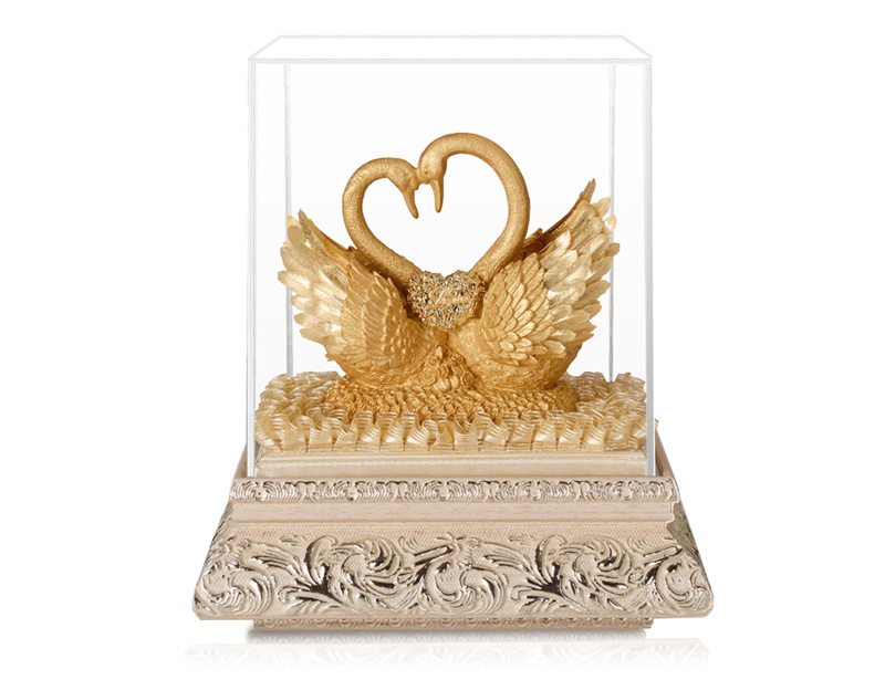 Heart to heart wedding gift three-dimensional gold foil