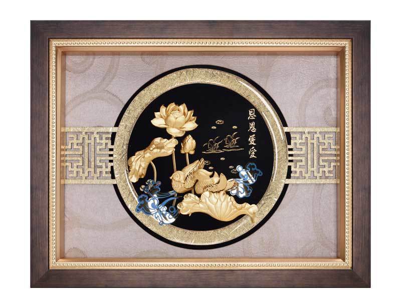 Three-dimensional gold foil painting-forever knot-wedding gifts