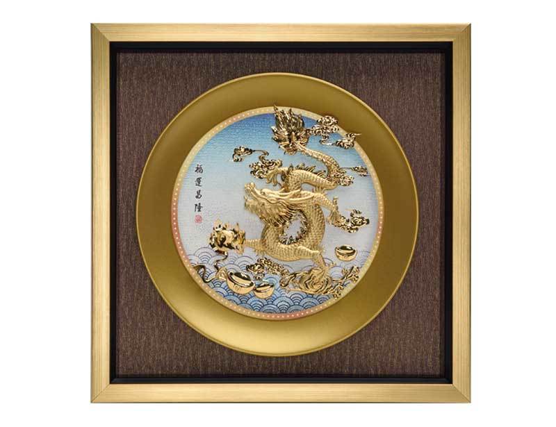 Fuyun Changlong -2024 Three-dimensional Gold Foil Painting of the Year of the Dragon