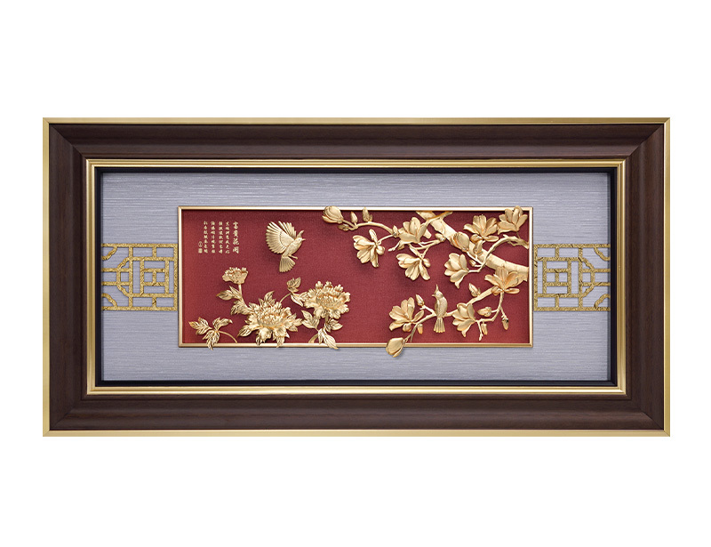 富贵花开-立体金箔工艺精品