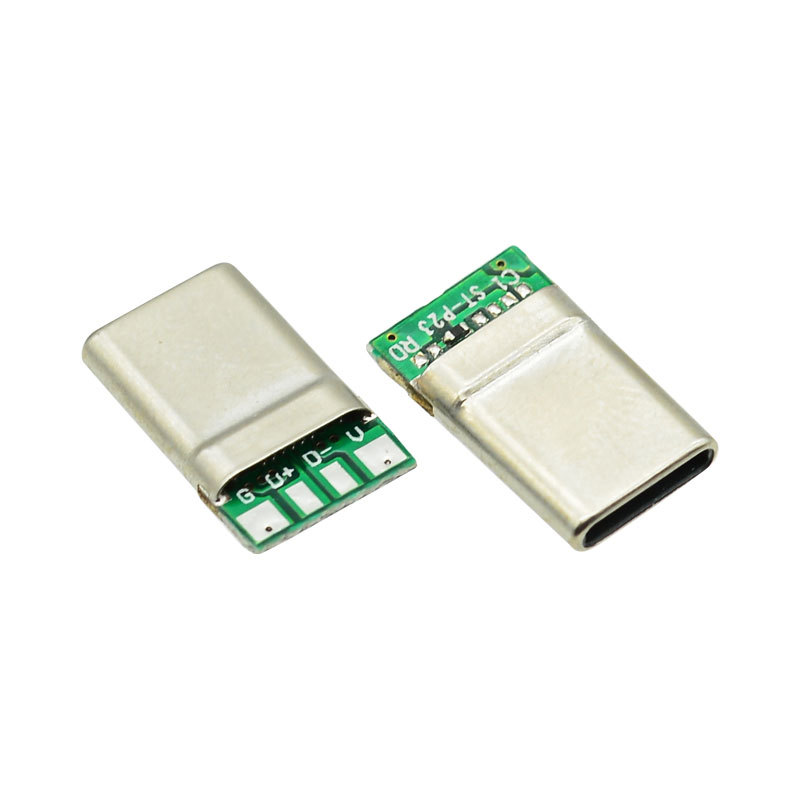 16 Pin USB 2.0 C Socket 4 Core Jack 56K Resistor Type C Male Connector for Charging and Data Transfer Port