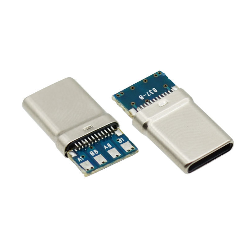 USB Type C 16 Pin Socket PCB 5 Core 8.0mm Female Connector for Light Charging Port
