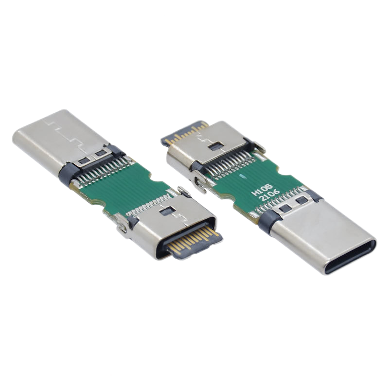 USB Type-C Male Socket to Type-C Female Connector 24 Pin PCB Adapter