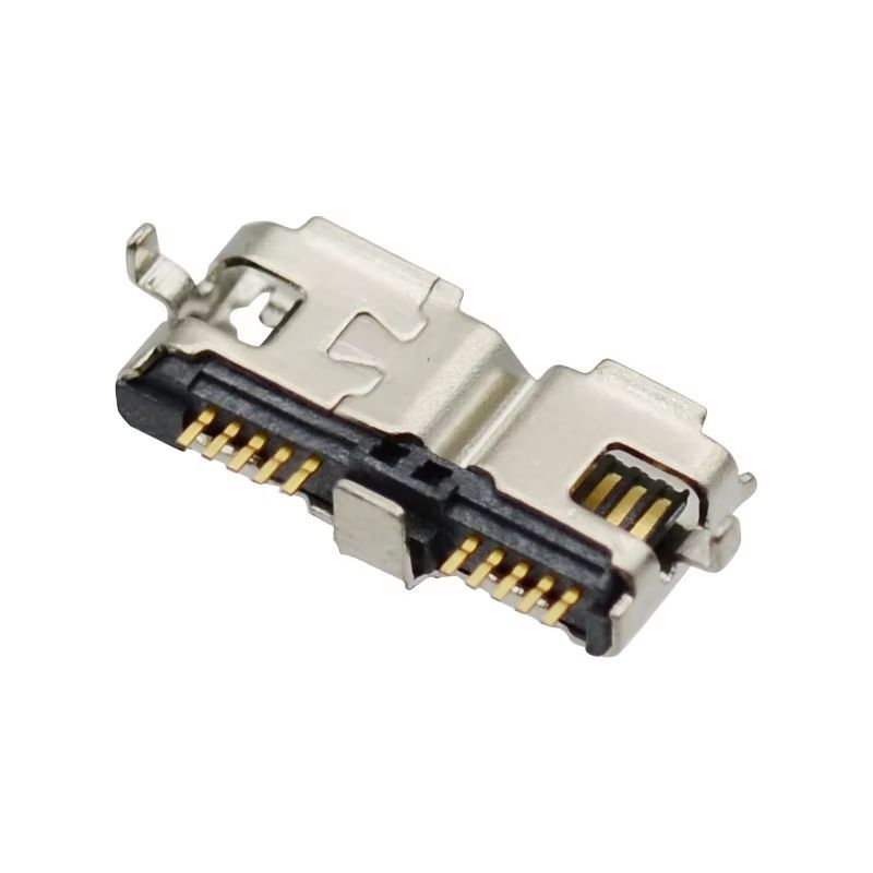 MID Mount Micro USB 3.0 Type B Receptacle Connector 10 Pin 3 Position SMT Micro 3.0 Female Socket 10p Ra Micro B Jack Port