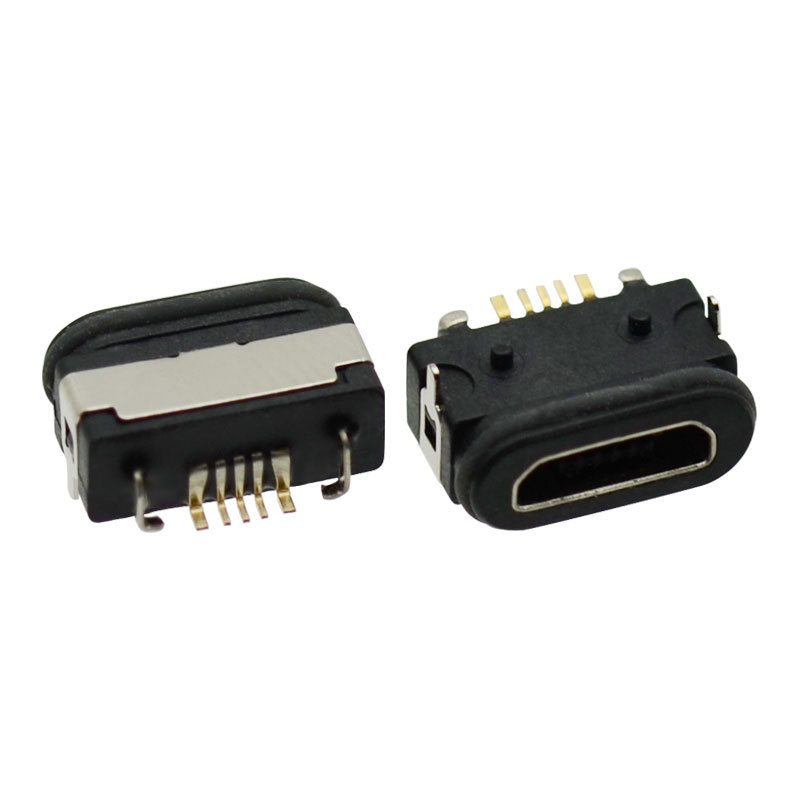 Ipx8 USB Micro Connector SMD 5 Pin Waterproof PCB SMT USB 3.0 Fast Charging Port Female Connector