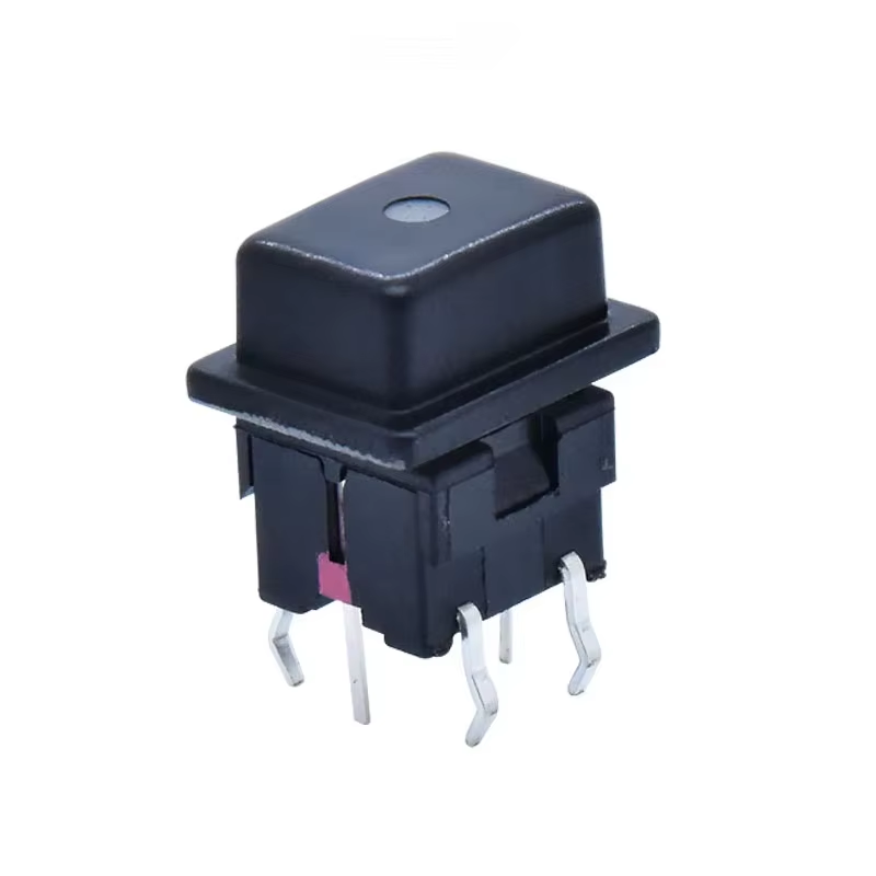 Square Illuminate Tactile Switch Customizable LED Tact Switch Vertical 6 Pin 8*8*12mm 12V Switch Knob Wireless Knob Led Control